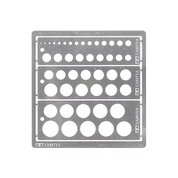   Tamiya - Tamiya Craft Tools Series Modelling Template (Round, 1-12.5mm) For Advanced Users