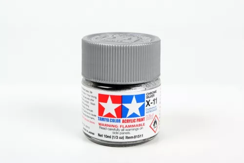 Tamiya - Mini Acrylic X-11 Chrome Silver 10 ml