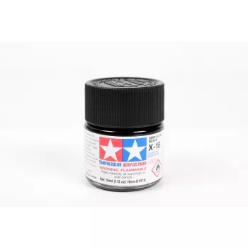 Tamiya - Mini Acrylic X-18 Semi Gloss Black 10 ml