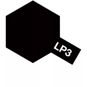 Tamiya - LP-3 Flat Black - Tamiya Laquer Paint 10 Ml