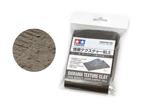 Tamiya - DIORAMA TEXTURE CLAY (SOIL EFFECT DARK EARTH) 150g