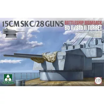   Takom - 15Cmsk C/28 Guns Battleship Bismarck BB II / Stb II Turret