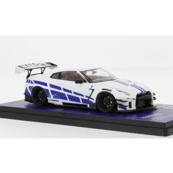 Tarmac - Nissan GT-R (R35) LB Work Type 2 weiss/blau 1:43