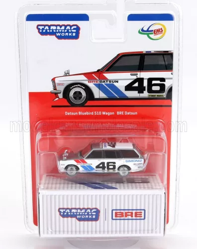 Tarmac - DATSUN 510 BLUEBIRD N 46 SW STATION WAGON 1971 SILVER WHITE BLUE