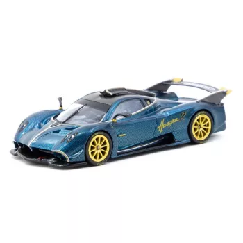   Tarmac - 1:64 Pagani Huayra R Turquoise Carbon Fiber with Gold Wheels
