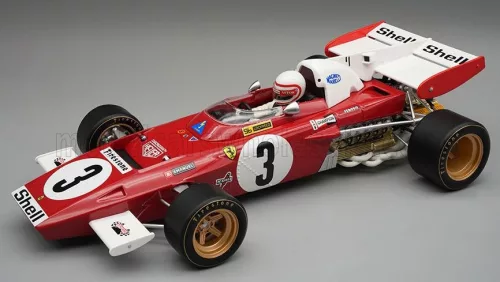 Tecnomodel - FERRARI F1   312B2 N 3 ZANDVOORT GP (with pilot figure) 1971 CLAY REGAZZONI - CON VETRINA - WITH SHOWCASE RED WHITE