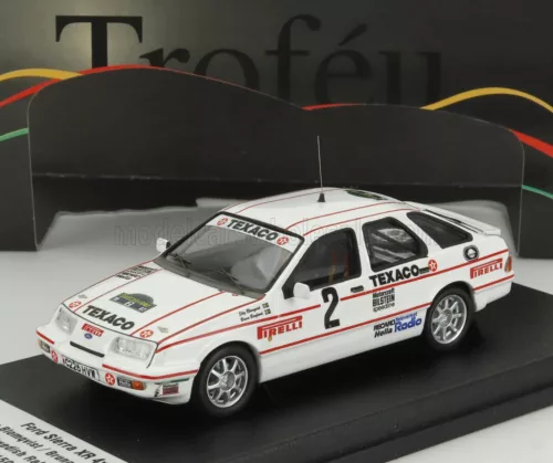 Trofeu - FORD ENGLAND SIERRA XR 4x4 N 2 RALLY SWEDEN 1987 STIG BLOMQVIST - BRUNO BERGLUND WHITE RED