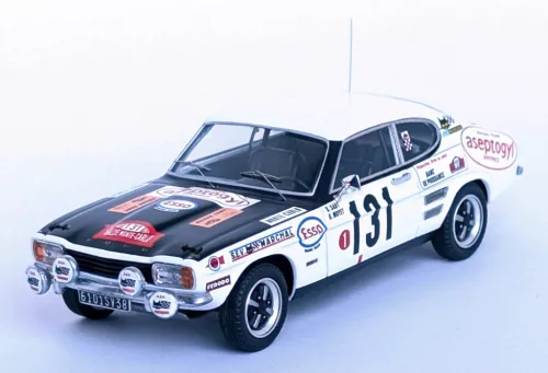 Trofeu - FORD ENGLAND CAPRI 2300 (night version) N 131 RALLY MONTECARLO 1971 BRUNO SABY - BERNARD MOYET WHITE BLACK