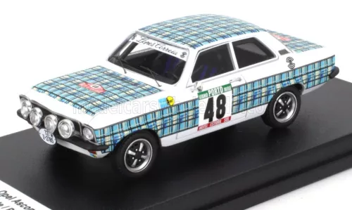 Trofeu - OPEL ASCONA 1.9L SR N 48 RALLY PORTUGAL 1979 ALVARO PARENTE - PAULO BRANDAO WHITE LIGHT BLUE