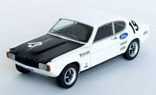 Trofeu - FORD ENGLAND CAPRI 3000 GT WINNER Gr.1 RALLY VILA REAL 1971 ERNESTO NEVES WHITE BLACK