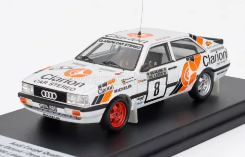 Trofeu - AUDI QUATTRO COUPE N 8 RALLY 1000 LAKES 1987 PER EKLUND - DAVE WHITTOCK WHITE BLUE ORANGE