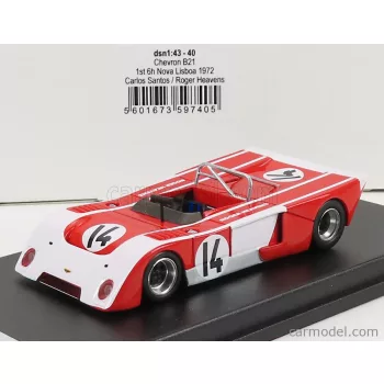   Trofeu - Chevron B21 N 14 Winner 6H Nova Lisboa 1972 C.Santos - R.Heavens Red White