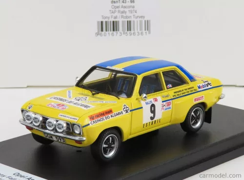 Trofeu - Opel Ascona (Night Version) N 9 Rally Tap 1974 T.Fall - R.Turvey Yellow Blue