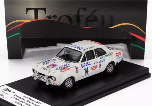 Trofeu - FORD ENGLAND ESCORT MKI (night version) N 14 RALLY 1000 LAKES 1975 ERIK AABY - MONTY KARLAN WHITE