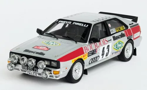Trofeu - AUDI QUATTRO (night version) N 43 RALLY MONTECARLO 1982 JACQUES PANCIATICI - DEMACHY SILVER RED