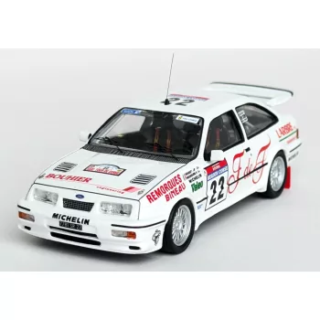   Trofeu - FORD ENGLAND SIERRA RS COSWORTH N 22 RALLY TOUR DE CORSE 1987 JEAN PIERRE ROUGET - PASCAL BOUHOURS WHITE RED