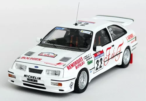 Trofeu - FORD ENGLAND SIERRA RS COSWORTH N 22 RALLY TOUR DE CORSE 1987 JEAN PIERRE ROUGET - PASCAL BOUHOURS WHITE RED