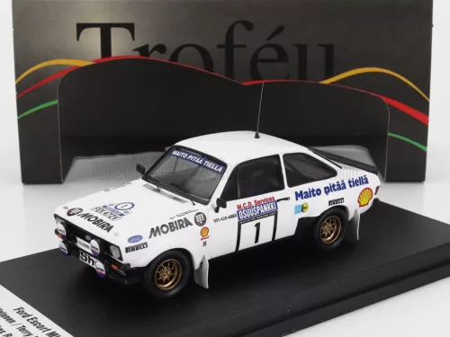 Trofeu - FORD ENGLAND ESCORT MKII N 1 RALLY 1000 LAKES 1982 ARI VATANEN - TERRY HARRYMAN WHITE