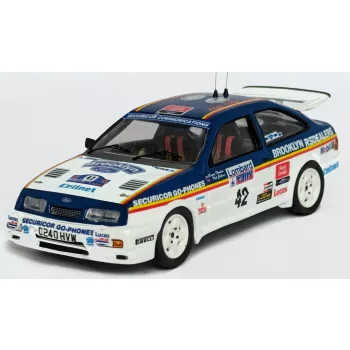   Trofeu - FORD ENGLAND SIERRA RS COSWORTH N 42 RALLY RAC LOMBARD 1986 PHIL COLLINS  - BRYAN THOMAS BLUE WHITE