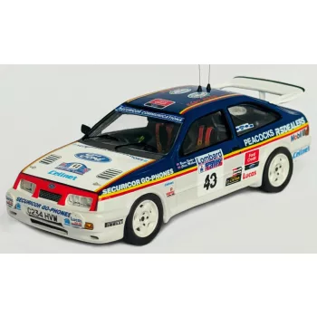   Trofeu - FORD ENGLAND SIERRA RS COSWORTH N 43 RALLY RAC LOMBARD 1986 CHRIS MELLORS - BRIAN STAKER BLUE WHITE