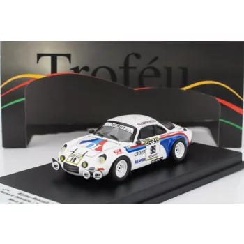  Trofeu - RENAULT ALPINE A110 (night version) N 99 RALLY MAN 1979 BERNARD DELESALLE - YANNICK ANNAUD WHITE BLUE