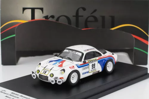 Trofeu - RENAULT ALPINE A110 (night version) N 99 RALLY MAN 1979 BERNARD DELESALLE - YANNICK ANNAUD WHITE BLUE
