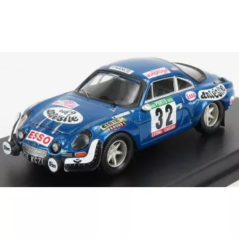   Trofeu - RENAULT ALPINE A110 1600S N 32 RALLY OF PORTUGAL 1975 P.WAMBERGUE - I.BRETON BLUE MET