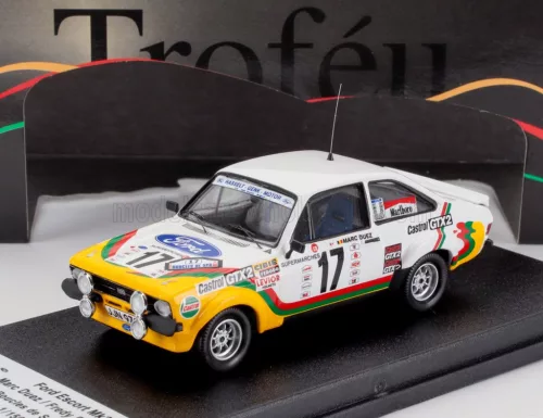 Trofeu - FORD ENGLAND ESCORT MKII (night version) N 17 BOUCLES DE SPA 1979 MARC DUEZ - FREDY FRANSSEN WHITE YELLOW