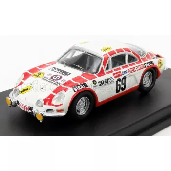   Trofeu - RENAULT ALPINE A110 N 69 TOUR DE BELGIQUE 1971 H.DELBAR - C.COLLAER WHITE RED