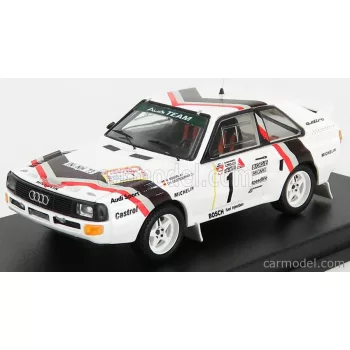  Trofeu - Audi Quattro Sport N 1 Winner Rally Stadte 1984 - Start Race Version W.Rohrl - C.Geistdorfer White