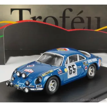  Trofeu - Renault Alpine A110 (Night Version) N 65 2Nd Rally Tour De Corse 1969 P.Orsini - J.B.Canonici Blue Met