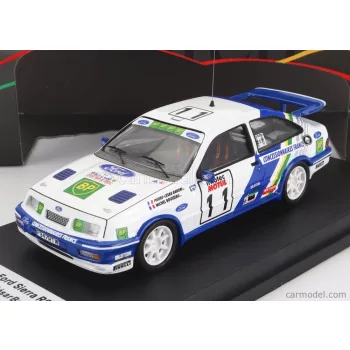   Trofeu - Ford England Sierra Rs Cosworth (Night Version) N 11 Rally Tour De Corse 1989 P.C.Baroni - M.Rousseau White Blue