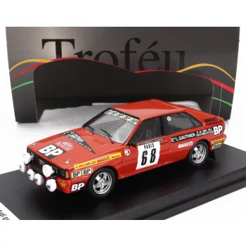   Trofeu - AUDI QUATTRO (night version) N 68 RALLY MONTECARLO 1982 GUY CHASSEUIL - CHRISTIAN BARON RED