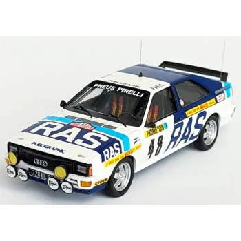   Trofeu - AUDI QUATTRO (night version) N 48 RALLY MONTECARLO 1983 PIERRE BOS - NICO DEMUTH WHITE 2 TONE BLUE