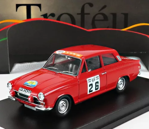 Trofeu - FORD ENGLAND LOTUS CORTINA N 26 RALLY SWEDEN 1966 V.ELFORD - J.DAVENPORT RED