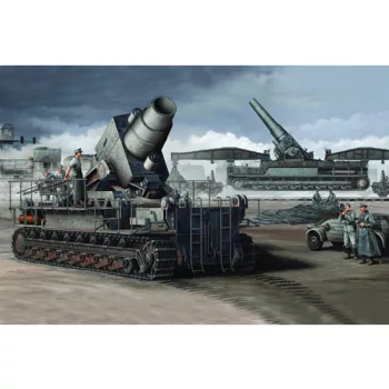   Trumpeter - Mörser Karl Gerät 040/041 auf Eisenbahn Transport Trailer