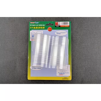 Trumpeter - PP Paint Cup with Lid-  M-size 42cc X 10pcs