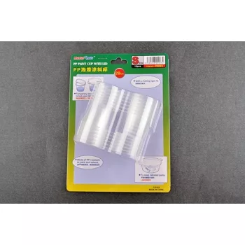 Trumpeter - PP Paint Cup with Lid--S-size 28cc  X 12pcs