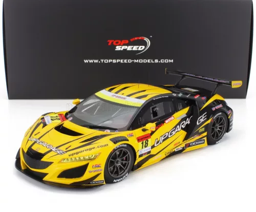 TrueScale - HONDA NSX GT3 EVO22 TEAM UPGARAGE N 18 GT300 CLASS SUPER GT 2023 TAKASHI KOBAYASHI - SYUN KOIDE YELLOW BLACK