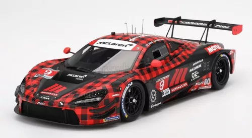 TrueScale - McLAREN 720S GT3 EVO 4.0L TURBO V8 TEAM PFAFF MOTORSPORT N 9 IMSA CHEVROLET GRAND PRIX 2024 OLIVER JARVIS - MARVIN KIRCHHOFER RED BLACK