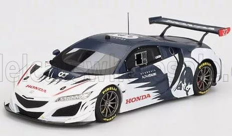 TrueScale - HONDA NSX GT3 EVO TEAM ALPHA TAURI N 0 RED BULL FORMULA NURBURGRING 2023 YUKI TSUNODA WHITE BLUE