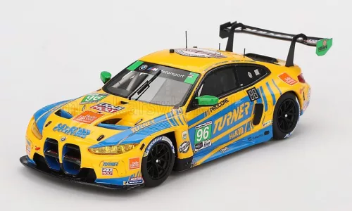 TrueScale - BMW 4-SERIES M4 GT3 3.0L TWIN TURBO TEAM TURNER MOTORSPORT N 96 IMSA 24h DAYTONA 2024 MICHAEL DINAN - ROBBY FOLEY - PATRICK GALLAGHER - JENS KLINGMANN YELLOW BLUE