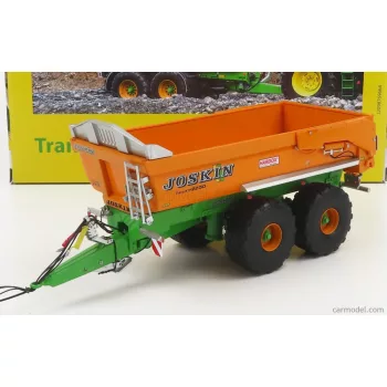   Universal Hobbies - Joskin Silo-Cargo Transktp 22/50 Open Trailer For Tractor 2004 Orange Green