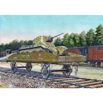 Unimodels - Railway platform with BT-5 tank