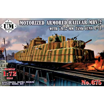   Unimodell - MBV-2 Motorized armored Railcar with 76,2-mm Tank guns L-11