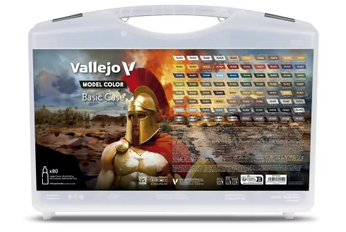 Vallejo - Basic Case. Includes: 75 basic colors + 5 auxiliaries 18 ml