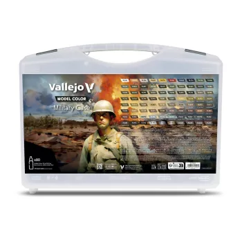   Vallejo - Military Case. Includes: 76 colors + 4 auxiliaries selected for camouflage schemes & military uniforms 18 ml