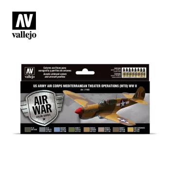   Vallejo - Model Air - US Army Air Corps Mediterranean Theater Op. (MTO) WWII Paint set
