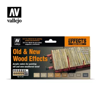   Vallejo - Model Air - Old And New Wood Effects by Scratchmod Paint set