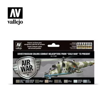   Vallejo - Model Air - Soviet / Russian colors Combat Helicopters post WWII to present Paint set